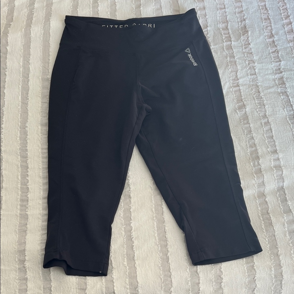 Reebok Black Fitted Capri Pants